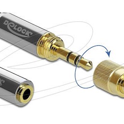 DeLock Cable 3.5mm male - 3.5mm female Μαύρο 0.5m (85779)