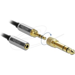 DeLock Cable 3.5mm male - 3.5mm female Μαύρο 0.5m (85779)