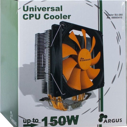 Inter-Tech Argus SU-260 Ψύκτρα Επεξεργαστή για Socket AM4/115x/AM3/AM3+ Πορτοκαλί