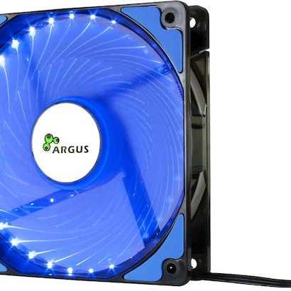 Inter-Tech L-12025 Case Fan με Μπλε Φωτισμό και Σύνδεση 3-Pin / 4-Pin Molex Μπλε