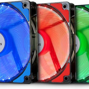 Inter-Tech L-12025 Case Fan με Μπλε Φωτισμό και Σύνδεση 3-Pin / 4-Pin Molex Μπλε