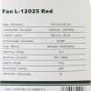 Inter-Tech L-12025 Case Fan με Κόκκινο Φωτισμό και Σύνδεση 3-Pin / 4-Pin Molex