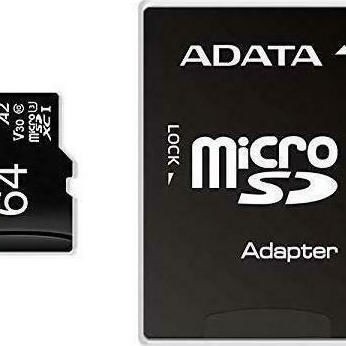 Adata Premier Pro microSDXC 64GB Class 10 U3 V30 A2 UHS-I με αντάπτορα