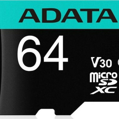 Adata Premier Pro microSDXC 64GB Class 10 U3 V30 A2 UHS-I με αντάπτορα