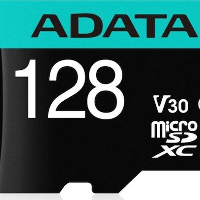 Adata Premier Pro SDXC 128GB Class 10 U3 V30 A2 UHS-I με αντάπτορα