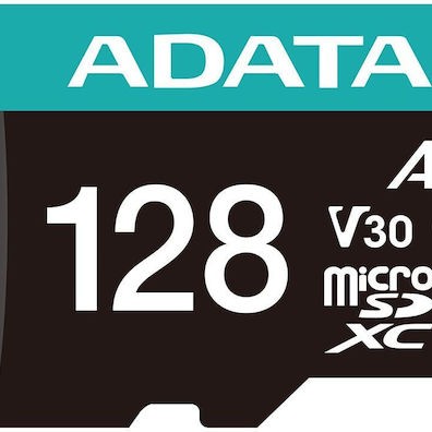 Adata Premier Pro SDXC 128GB Class 10 U3 V30 A2 UHS-I με αντάπτορα