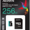 Adata Premier Pro microSDXC 256GB Class 10 U3 V30 A2 UHS-I με αντάπτορα
