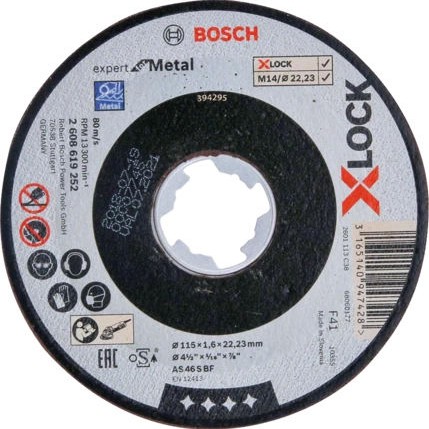 Bosch Δίσκος Κοπής Μετάλλου 115mm 2608619252