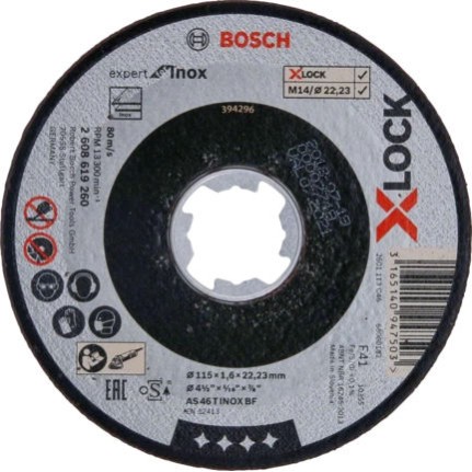 Bosch Δίσκος Κοπής Μετάλλου 115mm 2608619260
