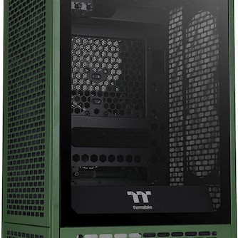 Thermaltake The Tower 200 Mini Chassis Gaming Mini Tower Κουτί Υπολογιστή με Πλαϊνό Παράθυρο Racing Green