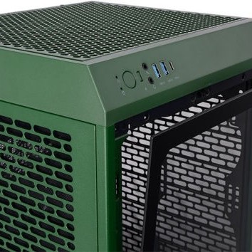 Thermaltake The Tower 200 Mini Chassis Gaming Mini Tower Κουτί Υπολογιστή με Πλαϊνό Παράθυρο Racing Green