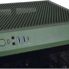 Thermaltake The Tower 200 Mini Chassis Gaming Mini Tower Κουτί Υπολογιστή με Πλαϊνό Παράθυρο Racing Green