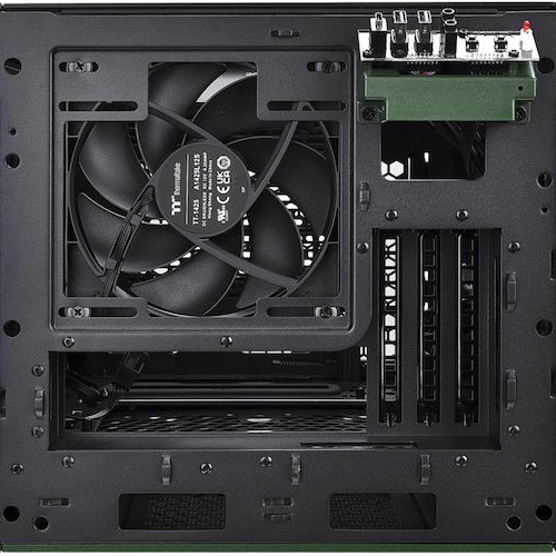 Thermaltake The Tower 200 Mini Chassis Gaming Mini Tower Κουτί Υπολογιστή με Πλαϊνό Παράθυρο Racing Green