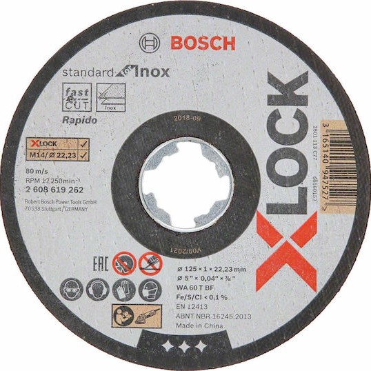 Bosch X-Lock Standard Δίσκος Κοπής Μετάλλου 25mm 2608619262