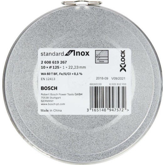 Bosch Δίσκος Κοπής Μετάλλου με 60 Δόντια 125mm 2608619267