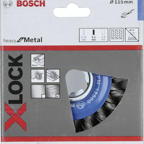 Bosch 2608620731 Συρματόβουρτσα με Κοτσίδες για Γωνιακό Τροχό 115mm