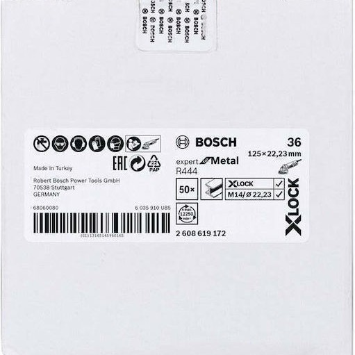 Bosch R444 Δίσκος Λείανσης Μετάλλου 125mm
