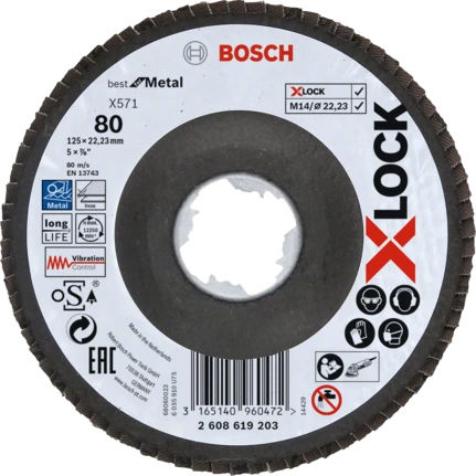 Bosch X-Lock X571 Δίσκος Λείανσης Μετάλλου 125mm
