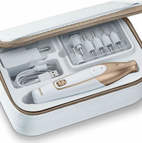 Beurer MP 64 Τροχός Νυχιών Μπαταρίας Λευκός με 4400 Στροφές ανά Λεπτό