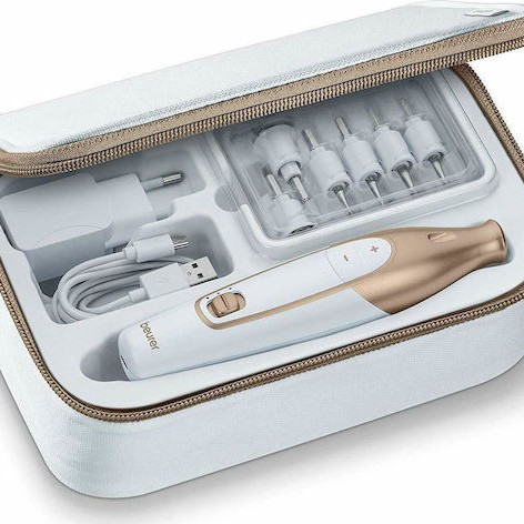 Beurer MP 64 Τροχός Νυχιών Μπαταρίας Λευκός με 4400 Στροφές ανά Λεπτό