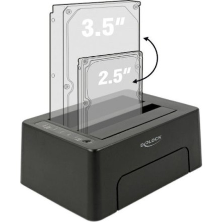 DeLock USB Type-C 3.1 Docking Station Docking Station για 2 Σκληρούς Δίσκους SATA 3.5