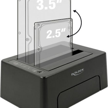 DeLock USB Type-C 3.1 Docking Station Docking Station για 2 Σκληρούς Δίσκους SATA 3.5