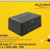 DeLock USB Type-C 3.1 Docking Station Docking Station για 2 Σκληρούς Δίσκους SATA 3.5