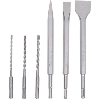 Makita Σετ 6 Τρυπάνια με SDS Plus Στέλεχος για Δομικά Υλικά