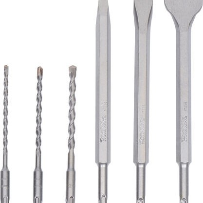 Makita Σετ 6 Τρυπάνια με SDS Plus Στέλεχος για Δομικά Υλικά