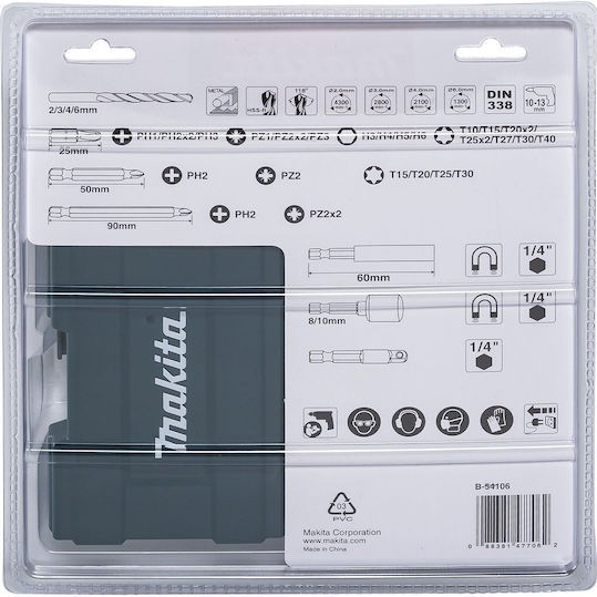 Makita Σετ 38 Τρυπάνια