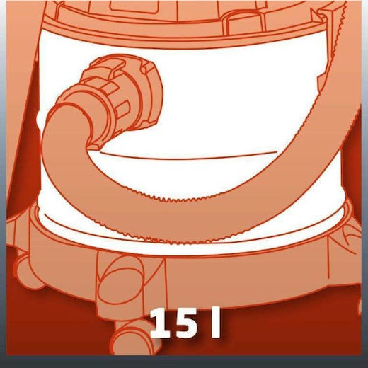 Einhell Σκούπα Υγρών / Στερεών 1250W με Πλαστικό Κάδο 15lt