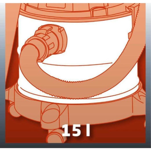 Einhell Σκούπα Υγρών / Στερεών 1250W με Πλαστικό Κάδο 15lt