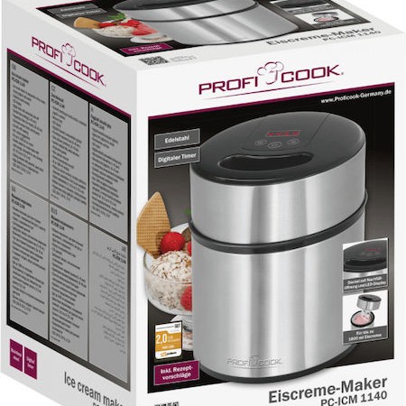 Profi Cook PC-ICM 1140 Παγωτομηχανή 1.8lt Ασημί