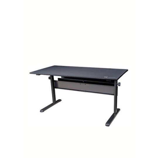 Ηλεκτρικό Γραφείο Gaming Bale Station Ξύλινο Black με Μεταλλικά Πόδια & Ρυθμιζόμενο Ύψος 150x70x73.5εκ.