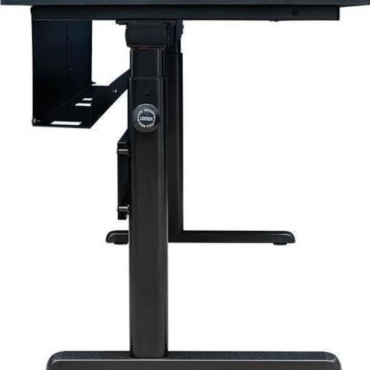 Ηλεκτρικό Γραφείο Gaming Bale Station Ξύλινο Black με Μεταλλικά Πόδια & Ρυθμιζόμενο Ύψος 150x70x73.5εκ.