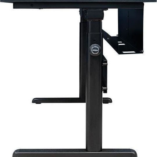 Ηλεκτρικό Γραφείο Gaming Bale Station Ξύλινο Black με Μεταλλικά Πόδια & Ρυθμιζόμενο Ύψος 150x70x73.5εκ.