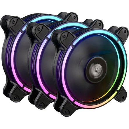 Enermax T.B. RGB AD. Case Fan 120mm με Σύνδεση 4-Pin PWM 3τμχ