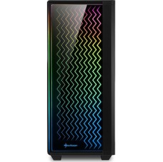 Sharkoon RGB Lit 200 Gaming Midi Tower Κουτί Υπολογιστή με Πλαϊνό Παράθυρο Μαύρο