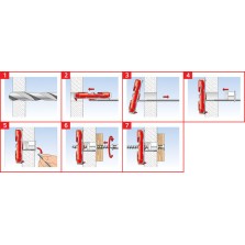 fischer Κιτ Βιδωτού Γάντζου + Επιτοίχιου Βύσματος 5cm Ούπα Πλαστικό 10x50mm 10τμχ