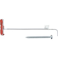 fischer Κιτ Βιδωτού Γάντζου + Επιτοίχιου Βύσματος 5cm Ούπα Πλαστικό 10x50mm 10τμχ