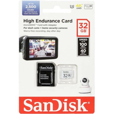 Sandisk High Endurance microSDHC 32GB Class 10 U3 V30 UHS-I με αντάπτορα
