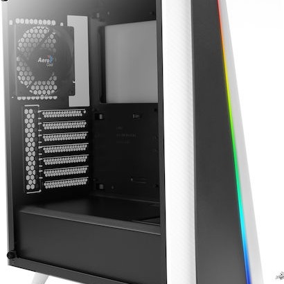 Aerocool Cylon Pro Tempered Glass Gaming Midi Tower Κουτί Υπολογιστή με Πλαϊνό Παράθυρο και RGB Φωτισμό Λευκό