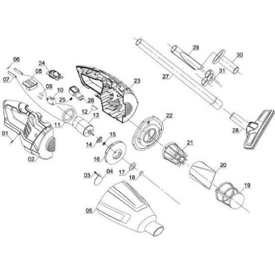 Einhell Επαναφορτιζόμενο Σκουπάκι Χειρός 18V Χωρίς Φορτιστή και Μπαταρία Κόκκινο