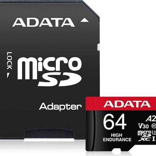 Adata High Endurance microSDXC 64GB U3 V30 with Adapter