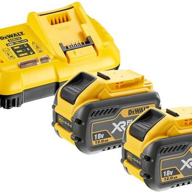 Dewalt Σετ 2 Μπαταριών Εργαλείου Λιθίου 54V Χωρητικότητας 12Ah με Φορτιστή