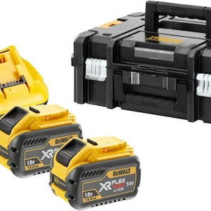 Dewalt Σετ 2 Μπαταριών Εργαλείου Λιθίου 54V Χωρητικότητας 12Ah με Φορτιστή