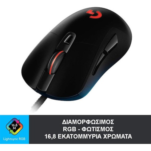 Logitech G403 Hero RGB Gaming Ποντίκι 25000 DPI Μαύρο