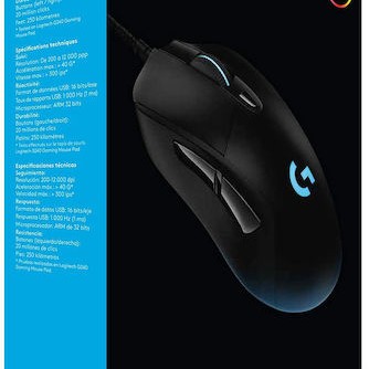 Logitech G403 Hero RGB Gaming Ποντίκι 25000 DPI Μαύρο