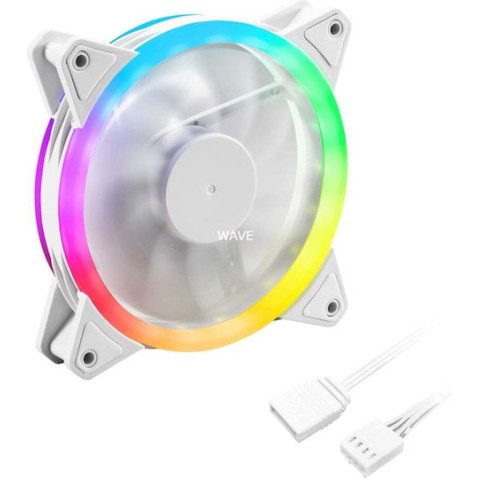 Sharkoon Shark Blades Case Fan 120mm με RGB Φωτισμό και Σύνδεση 4-Pin PWM Λευκό