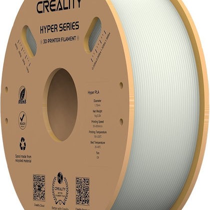 Creality3D Hyper HS-PLA 3D Printer Filament 1.75mm Λευκό 1kg (Spool)